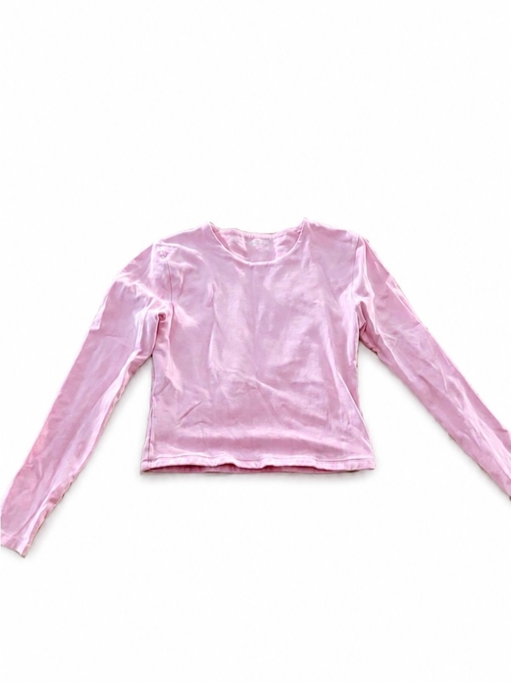 pink crop long sleeve